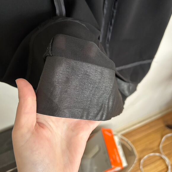 Rag & Bone Leather and Satin Trim Dress - Picture 5 of 11